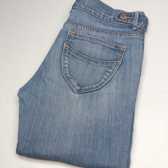 VINTAGE OLD NAVY LIGHTWASH DENIM CAPRIS 6/28x17 😎 - Picture 1 of 9